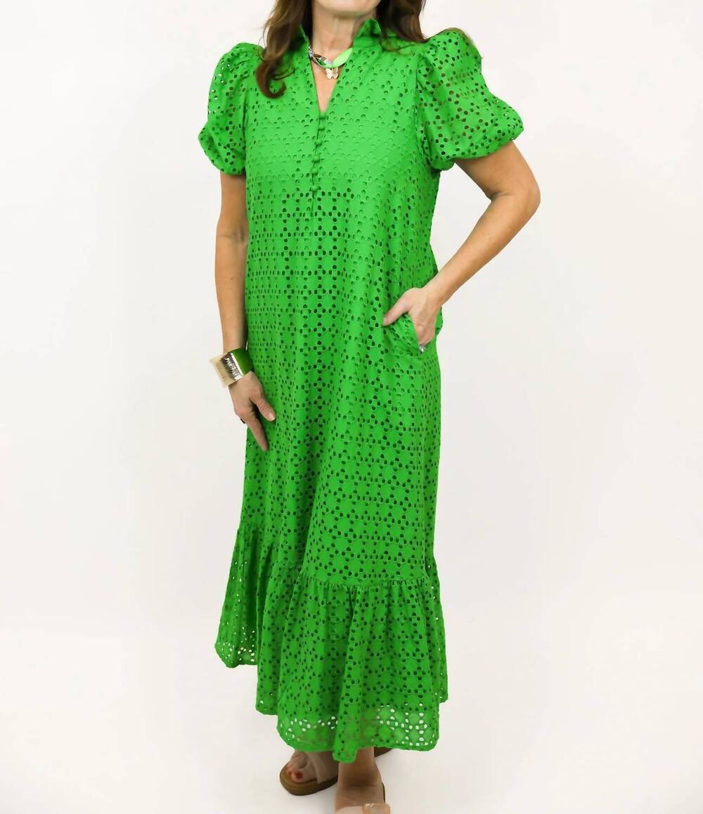 NEW ENTRO cecilia maxi dress in green